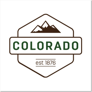 Colorado Mountain Badge T Shirt Posters and Art